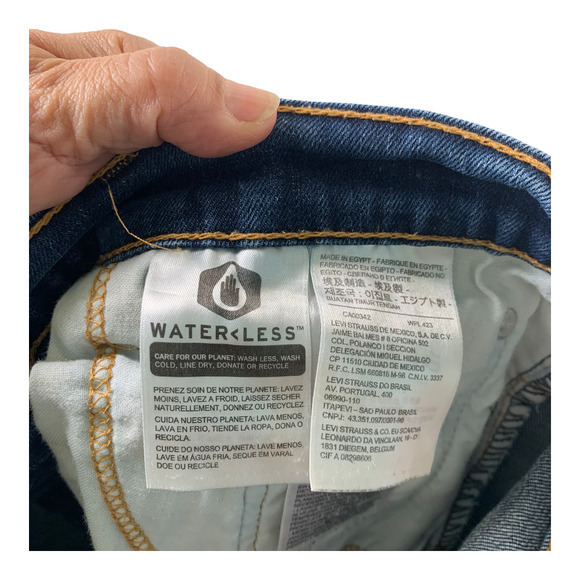 Levis 514 Dark Wash Distressed Jeans Sz 32‎ x 32 - Picture 4 of 5